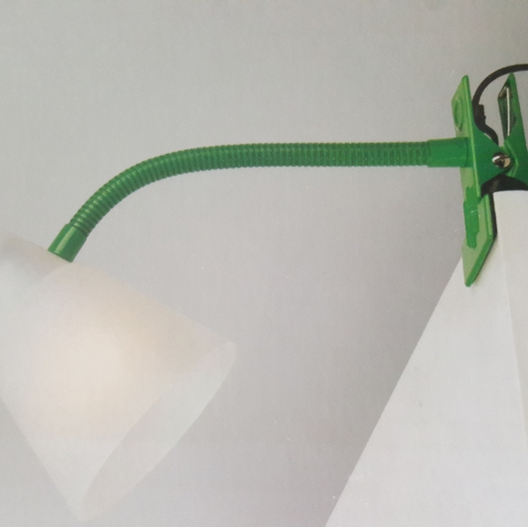 Patriot lighting green clip lamp 14" Tall Indoor new in box Flexible Arm - Picture 3 of 6
